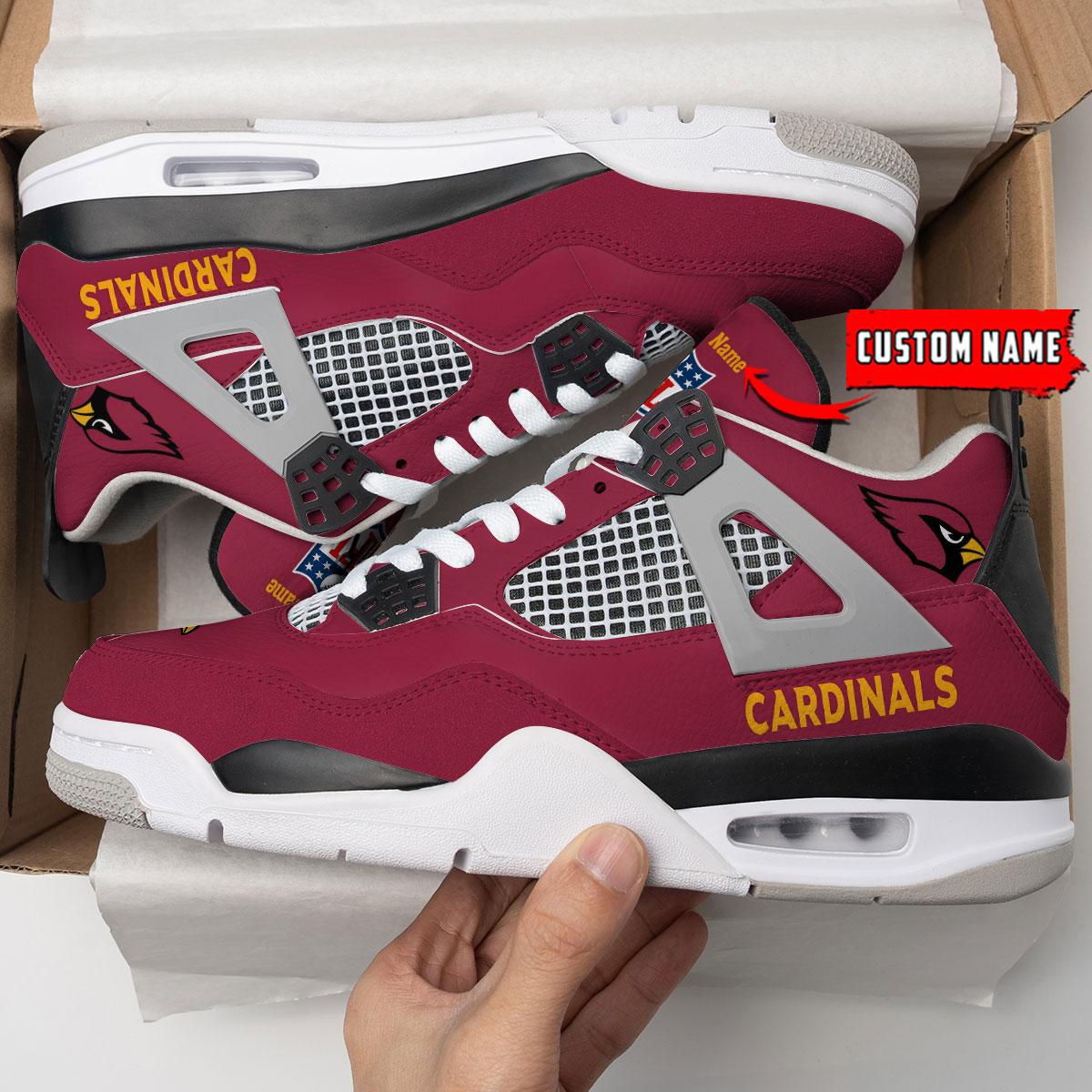 Ideafootwear Arizona Cardinals AJ4 Sneakers Shoes For Men And Women