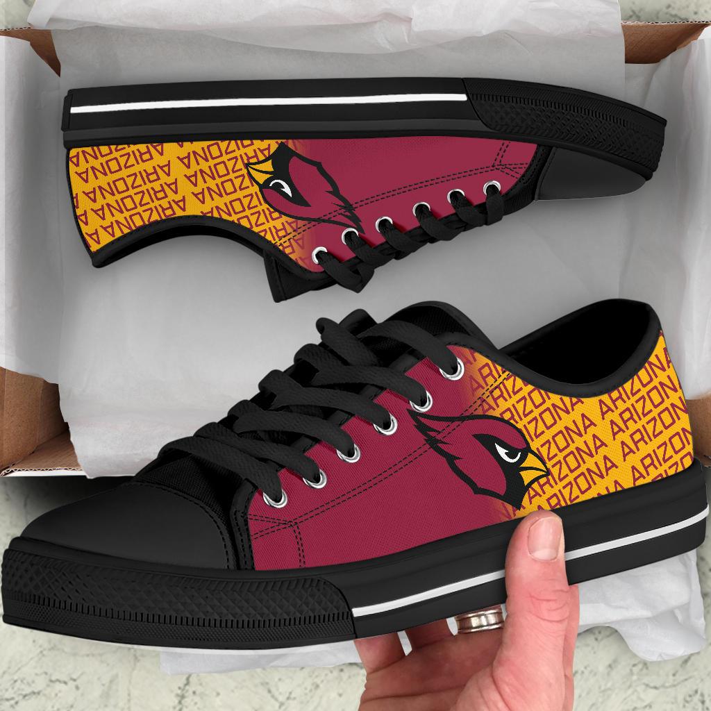 Ideafootwear Arizona Cardinals Low Top Canvas Sneakers Shoes For Men And Women