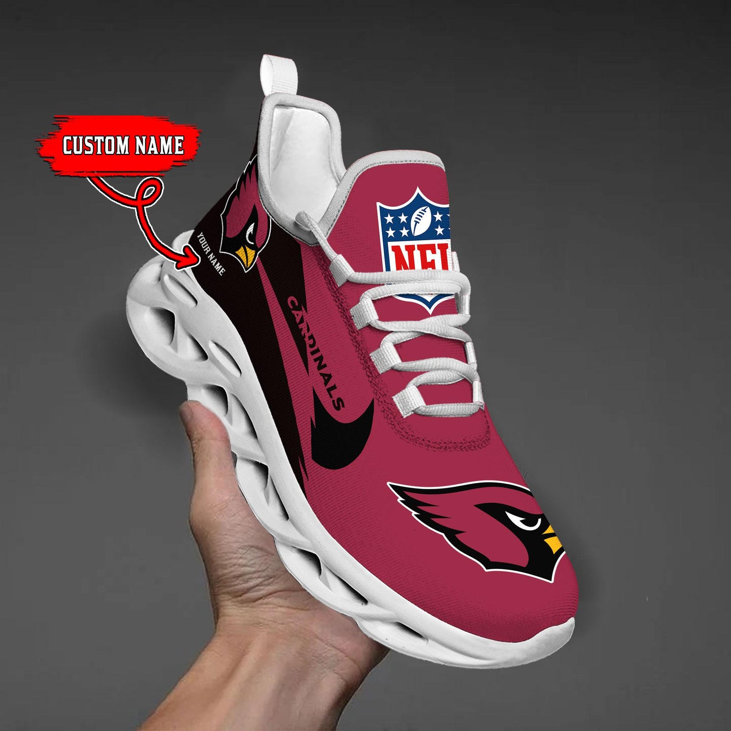 Ideafootwear Arizona Cardinals Max Soul Shoes Sneakers For Men And Women