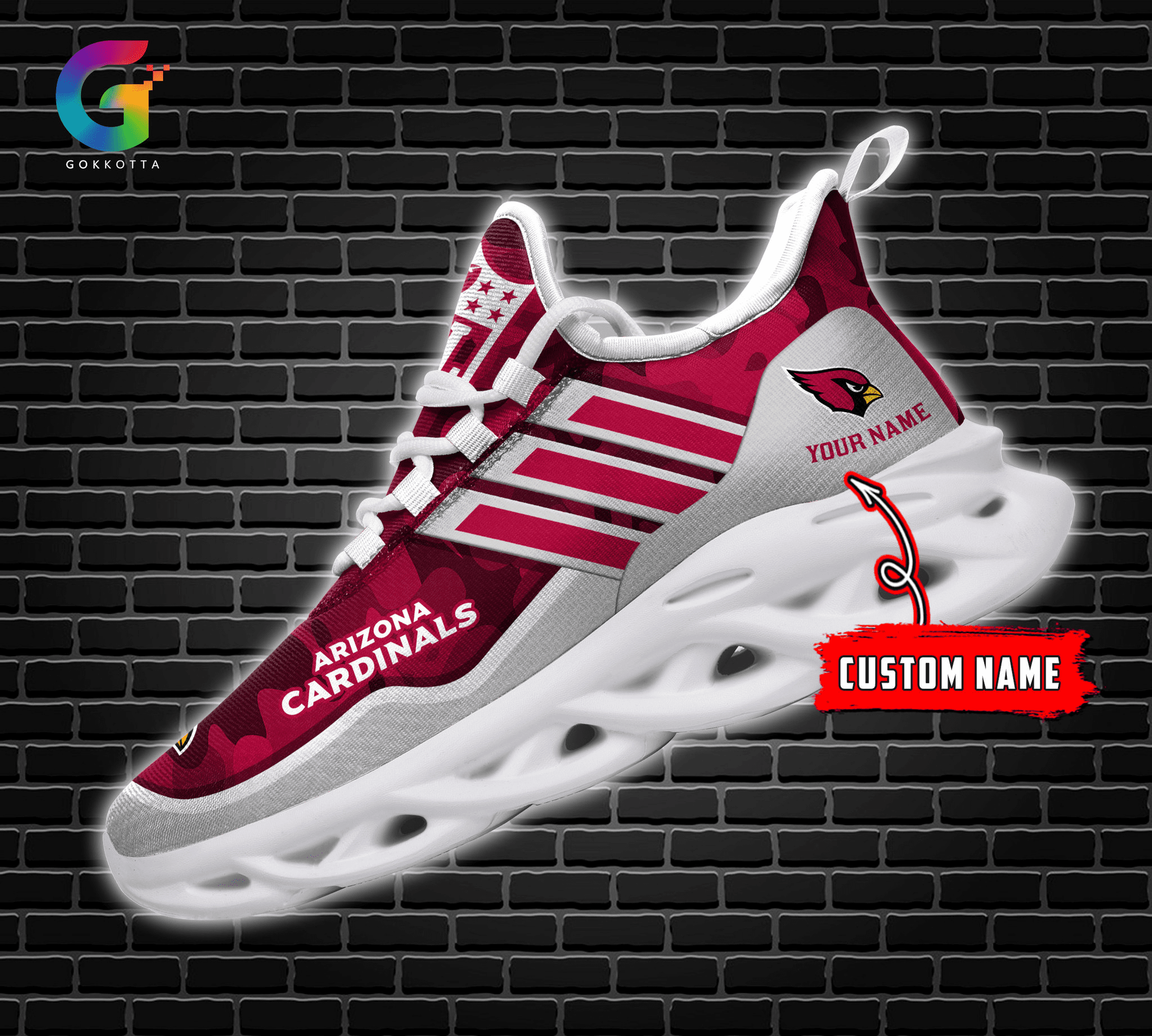 Ideafootwear Arizona Cardinals Max Soul Shoes Sneakers For Men And Women