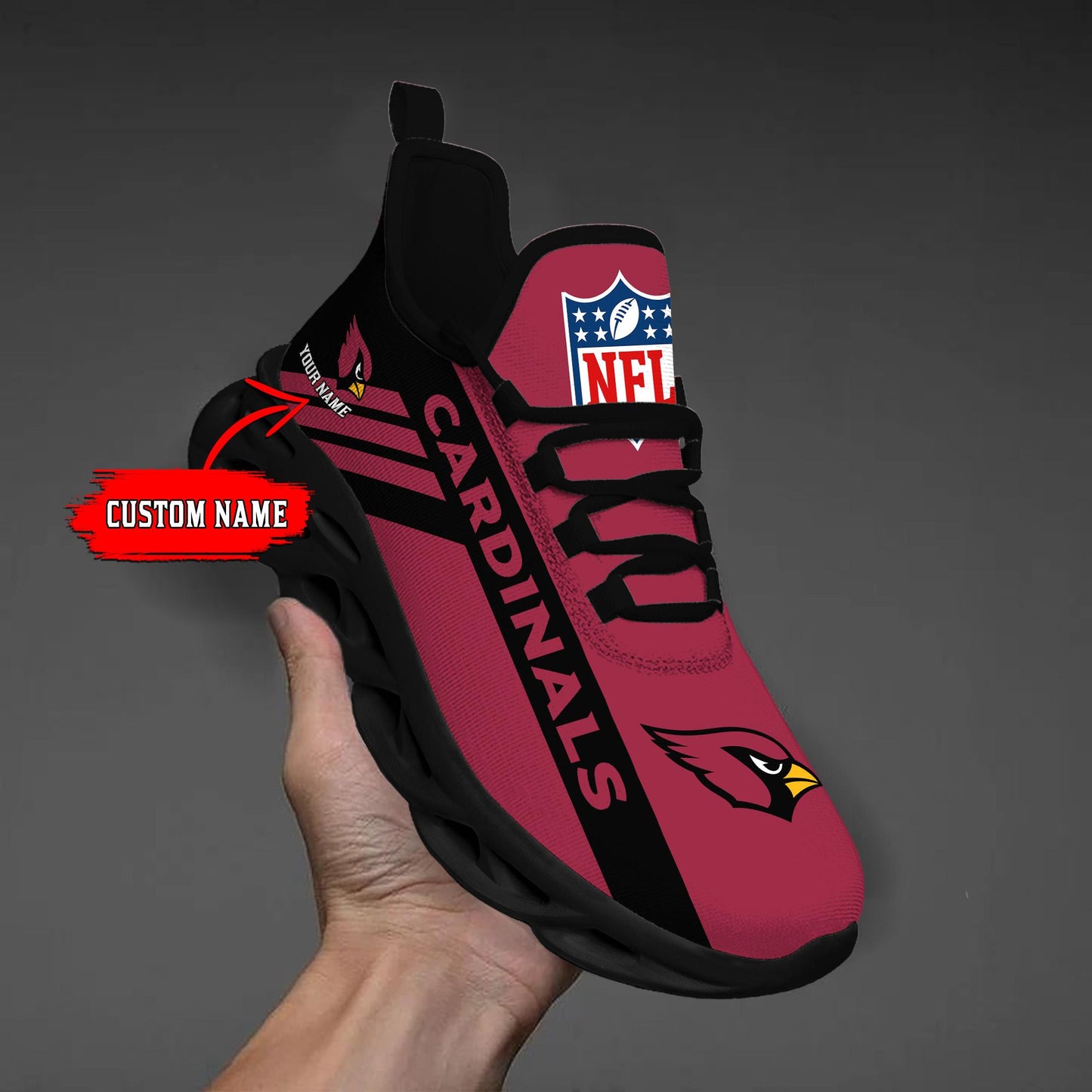 Ideafootwear Arizona Cardinals Max Soul Shoes Sneakers For Men And Women