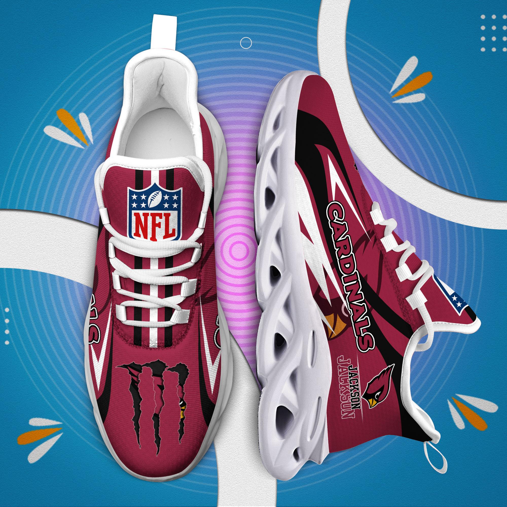 Ideafootwear Arizona Cardinals Max Soul Shoes Sneakers For Men And Women
