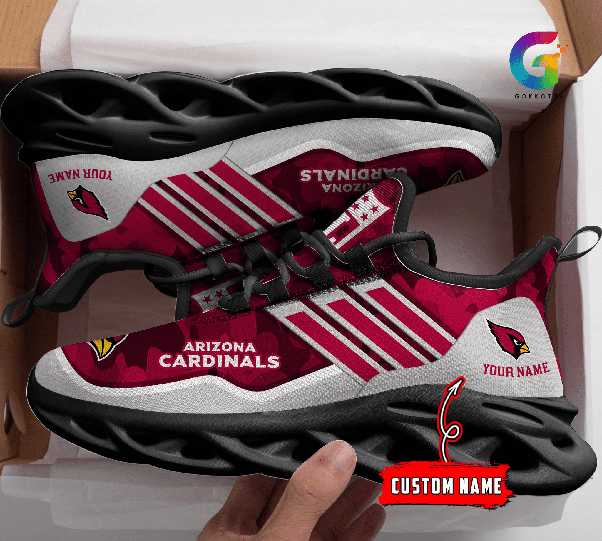 Ideafootwear Arizona Cardinals Max Soul Shoes Sneakers For Men And Women