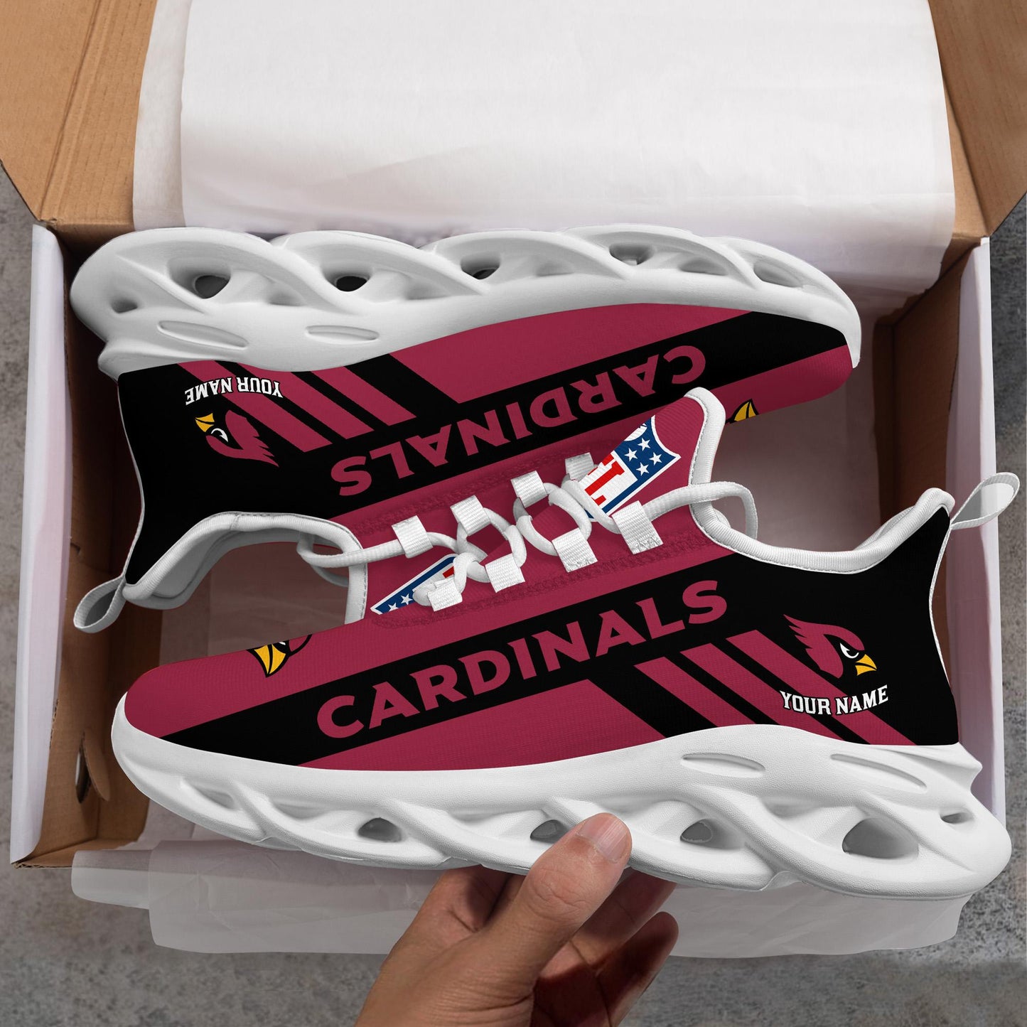 Ideafootwear Arizona Cardinals Max Soul Shoes Sneakers For Men And Women