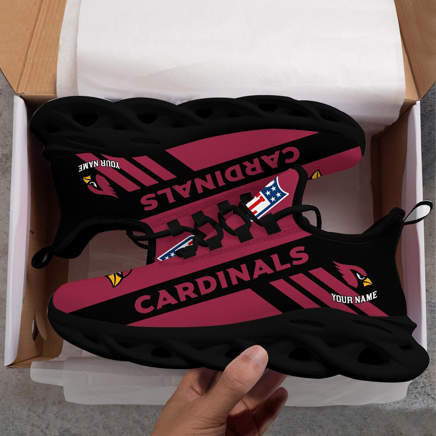 Ideafootwear Arizona Cardinals Max Soul Shoes Sneakers For Men And Women