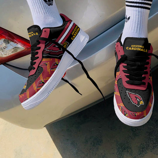 Ideafootwear Arizona Cardinals NFL Air Low-Top Sneakers Shoes For Men And Women