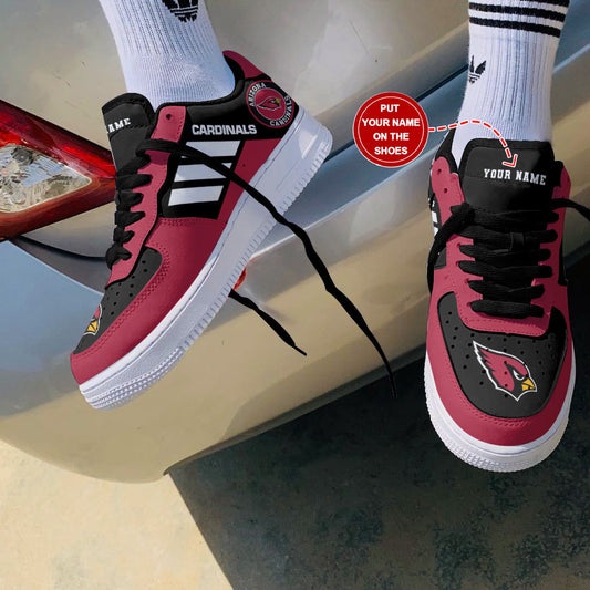 Ideafootwear Arizona Cardinals NFL Air Low-Top Sneakers Shoes For Men And Women