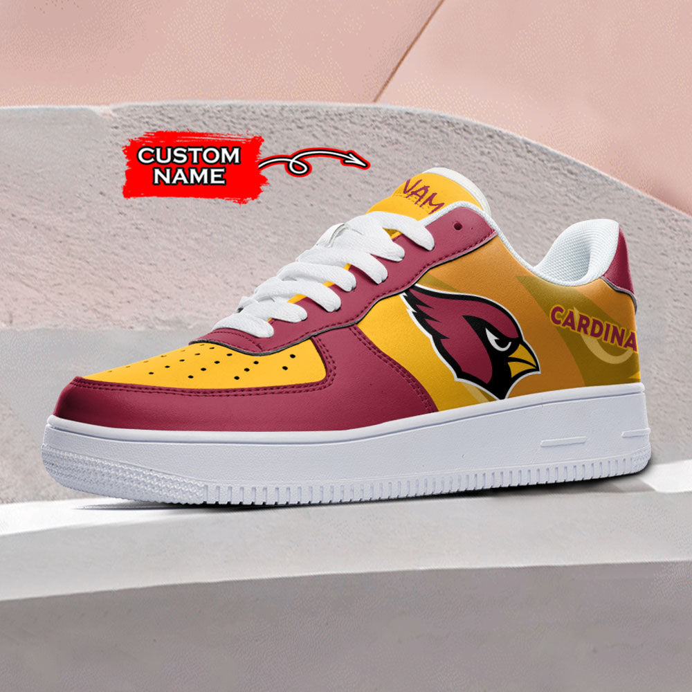 Ideafootwear Arizona Cardinals NFL Air Low-Top Sneakers Shoes For Men And Women