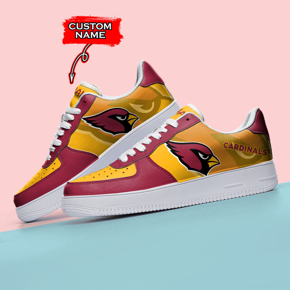 Ideafootwear Arizona Cardinals NFL Air Low-Top Sneakers Shoes For Men And Women