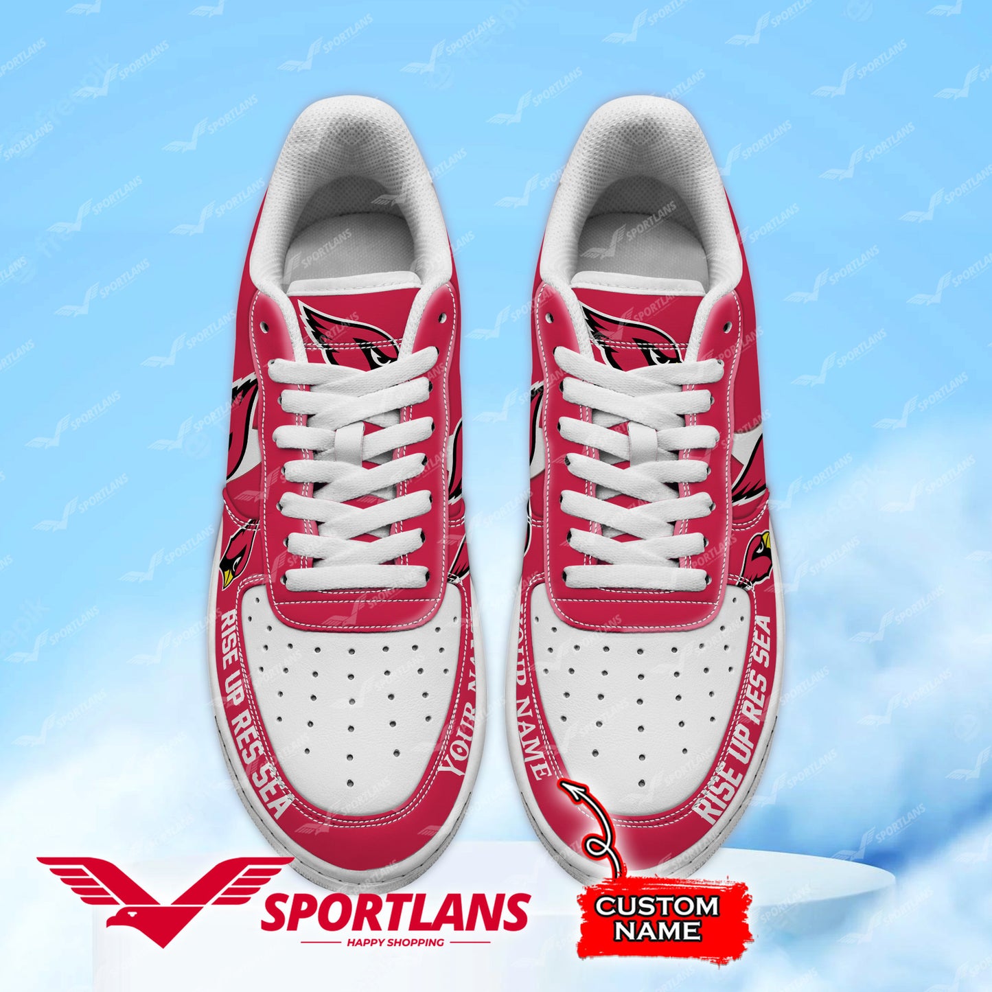 Ideafootwear Arizona Cardinals NFL Air Low-Top Sneakers Shoes For Men And Women