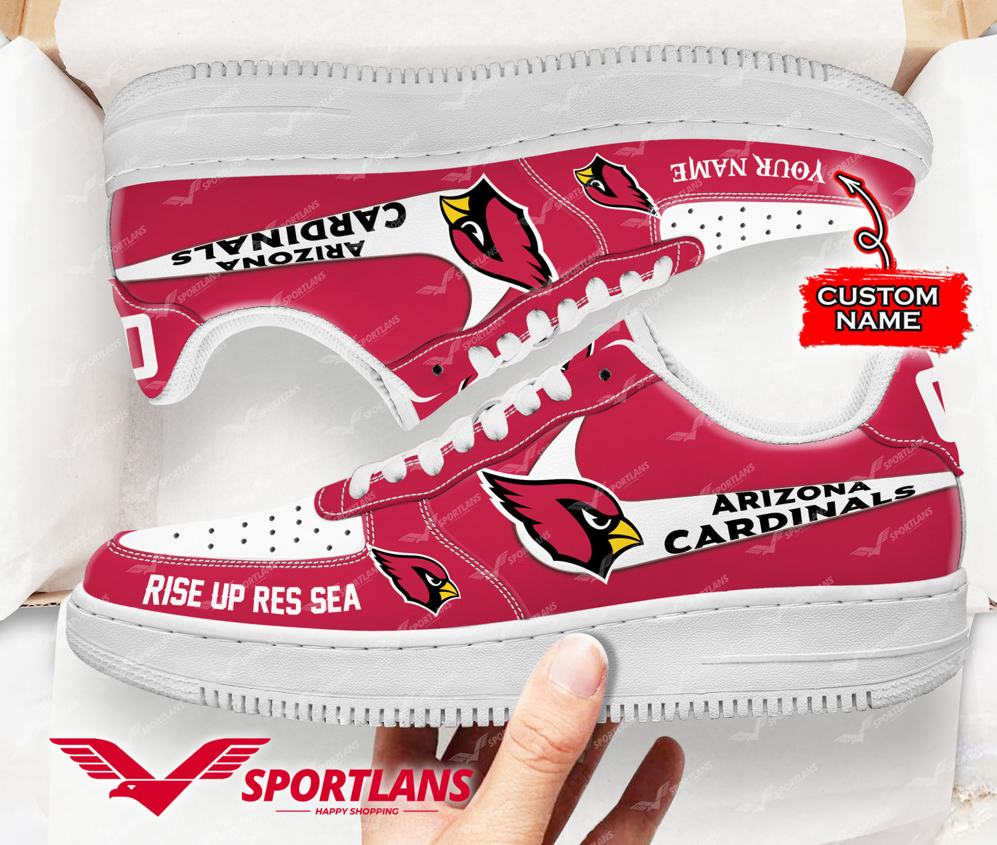 Ideafootwear Arizona Cardinals NFL Air Low-Top Sneakers Shoes For Men And Women