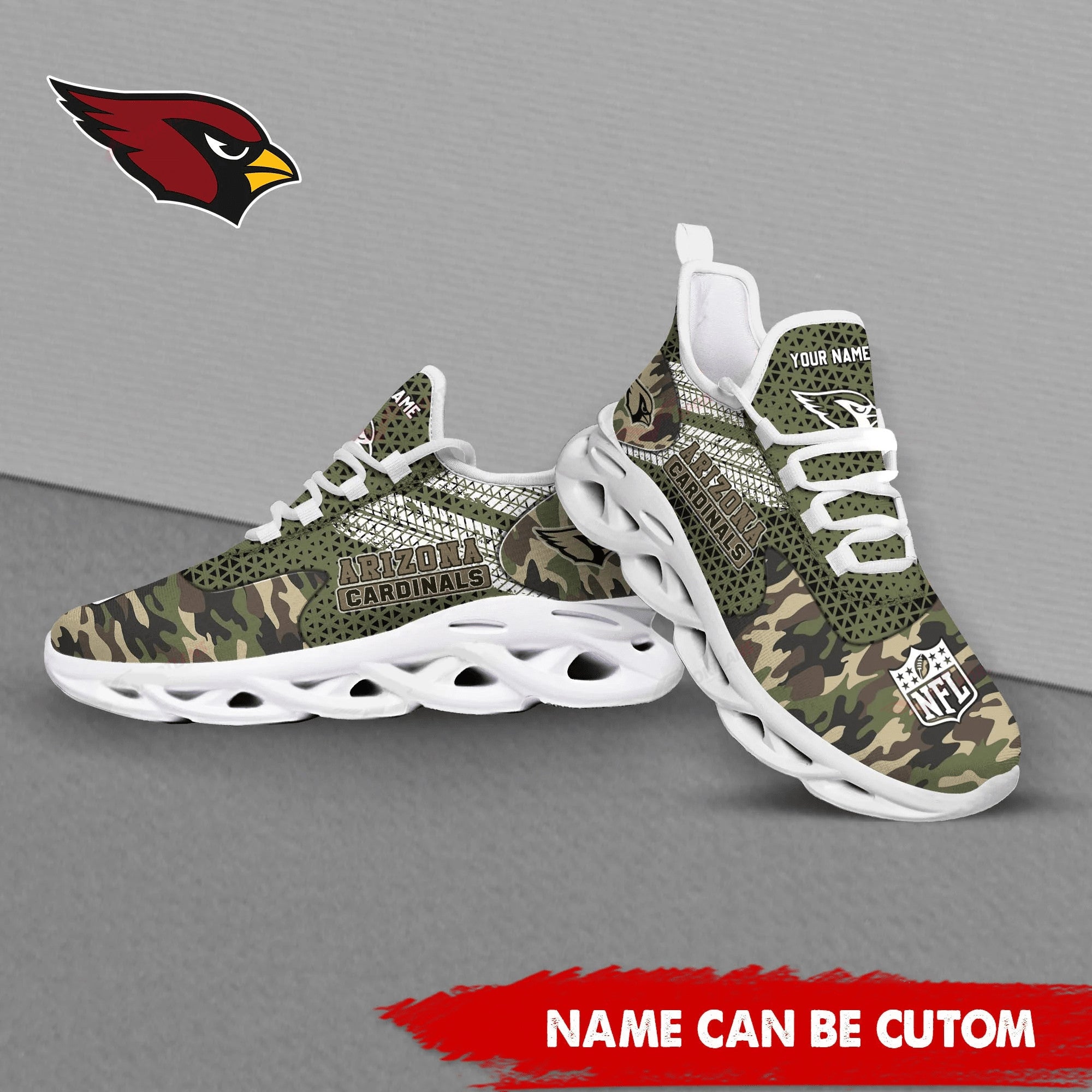 Ideafootwear Arizona Cardinals NFL Max Soul Shoes Sneakers For Men And Women