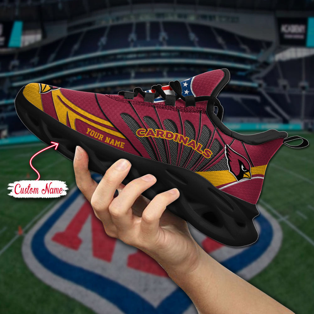 Ideafootwear Arizona Cardinals NFL Max Soul Shoes Sneakers For Men And Women