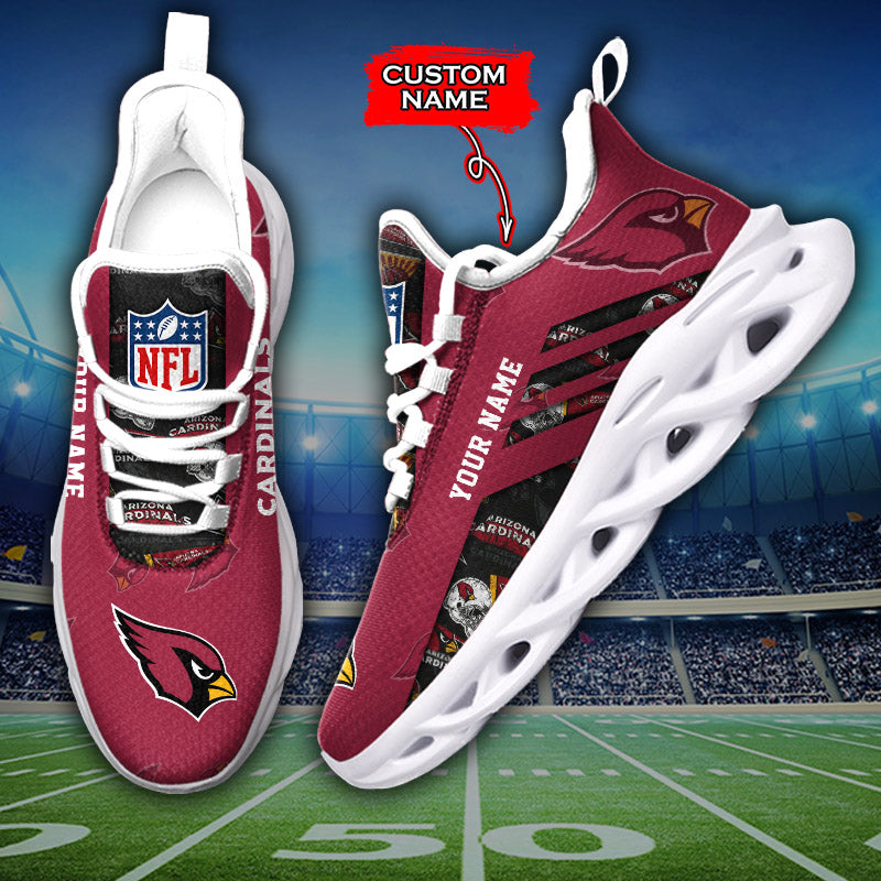 Ideafootwear Arizona Cardinals NFL Max Soul Shoes Sneakers For Men And Women