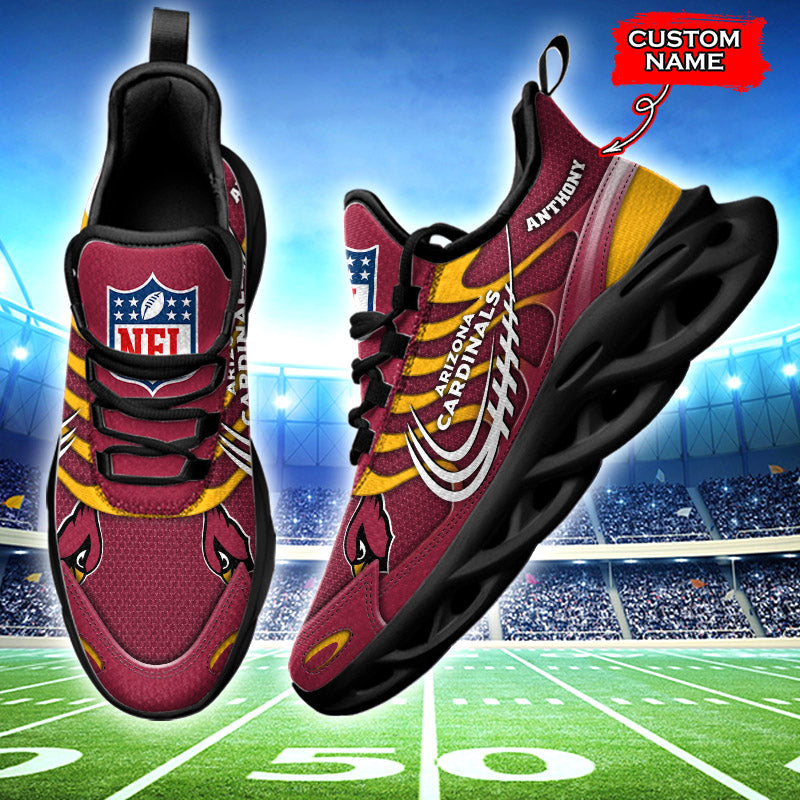 Ideafootwear Arizona Cardinals NFL Max Soul Shoes Sneakers For Men And Women