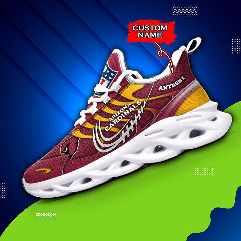 Ideafootwear Arizona Cardinals NFL Max Soul Shoes Sneakers For Men And Women