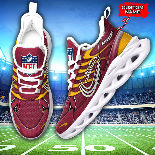 Ideafootwear Arizona Cardinals NFL Max Soul Shoes Sneakers For Men And Women