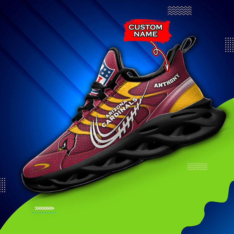 Ideafootwear Arizona Cardinals NFL Max Soul Shoes Sneakers For Men And Women