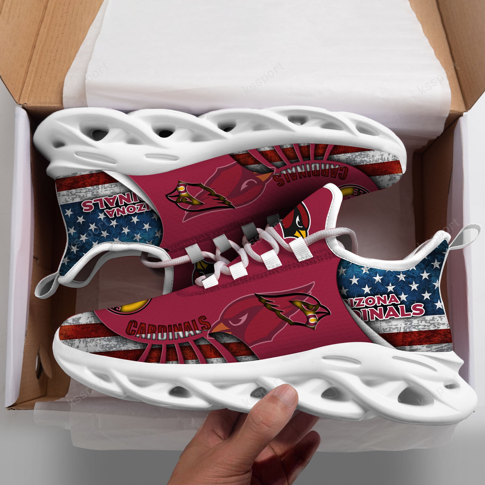 Ideafootwear Arizona Cardinals NFL Max Soul Shoes Sneakers For Men And Women