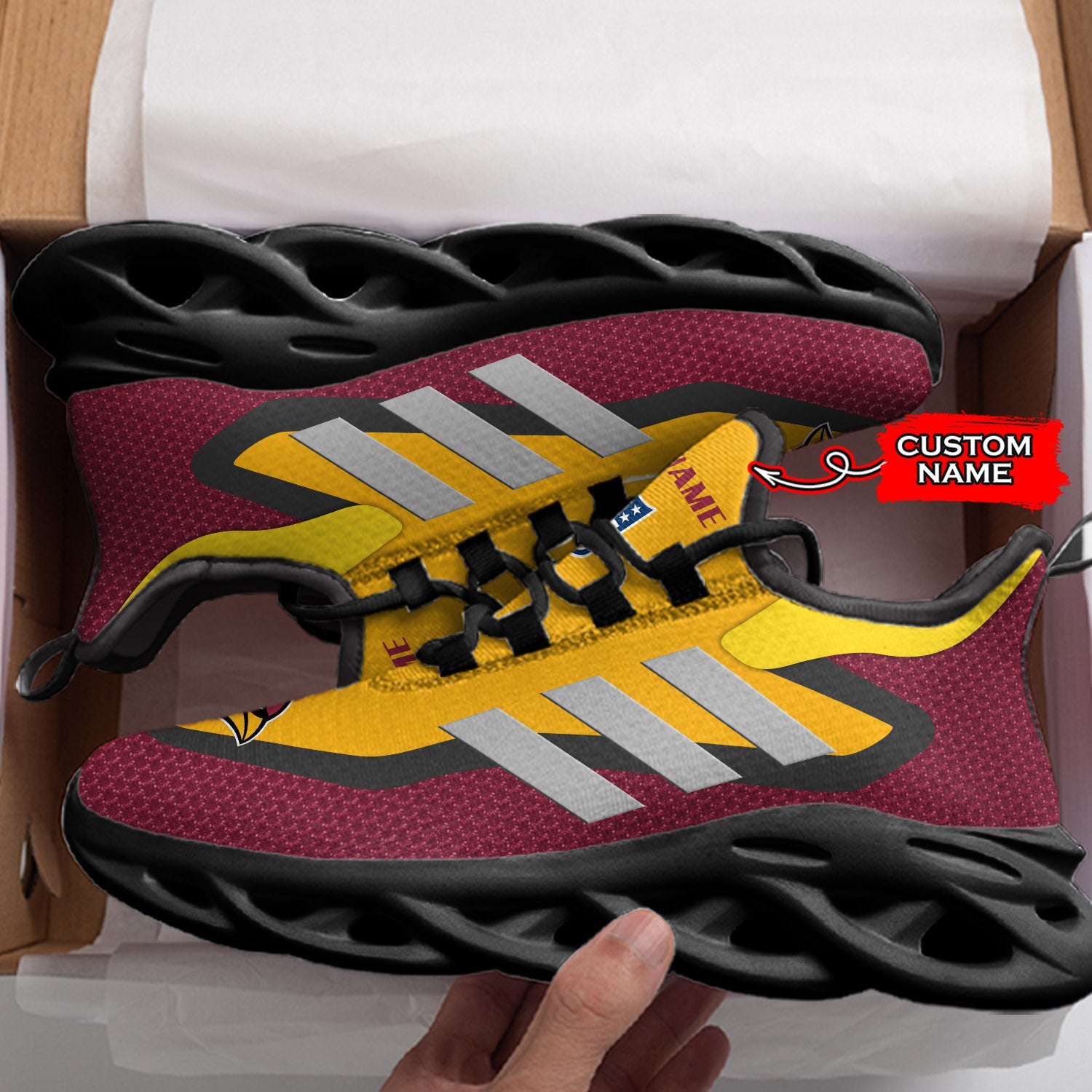 Ideafootwear Arizona Cardinals NFL Max Soul Shoes Sneakers For Men And Women