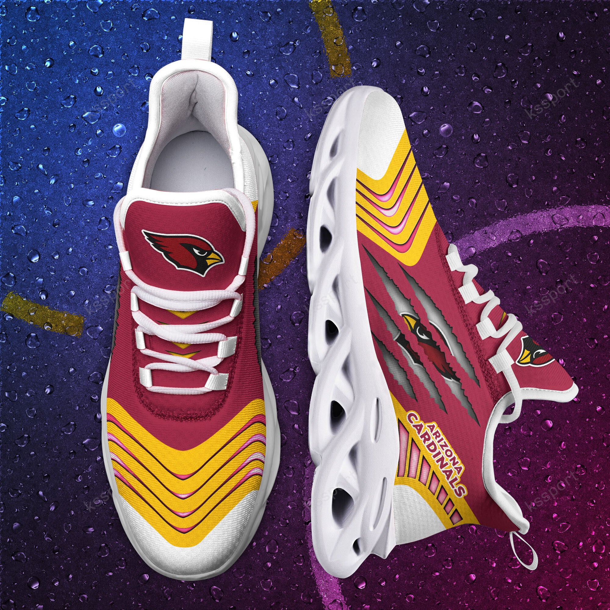 Ideafootwear Arizona Cardinals NFL Max Soul Shoes Sneakers For Men And Women