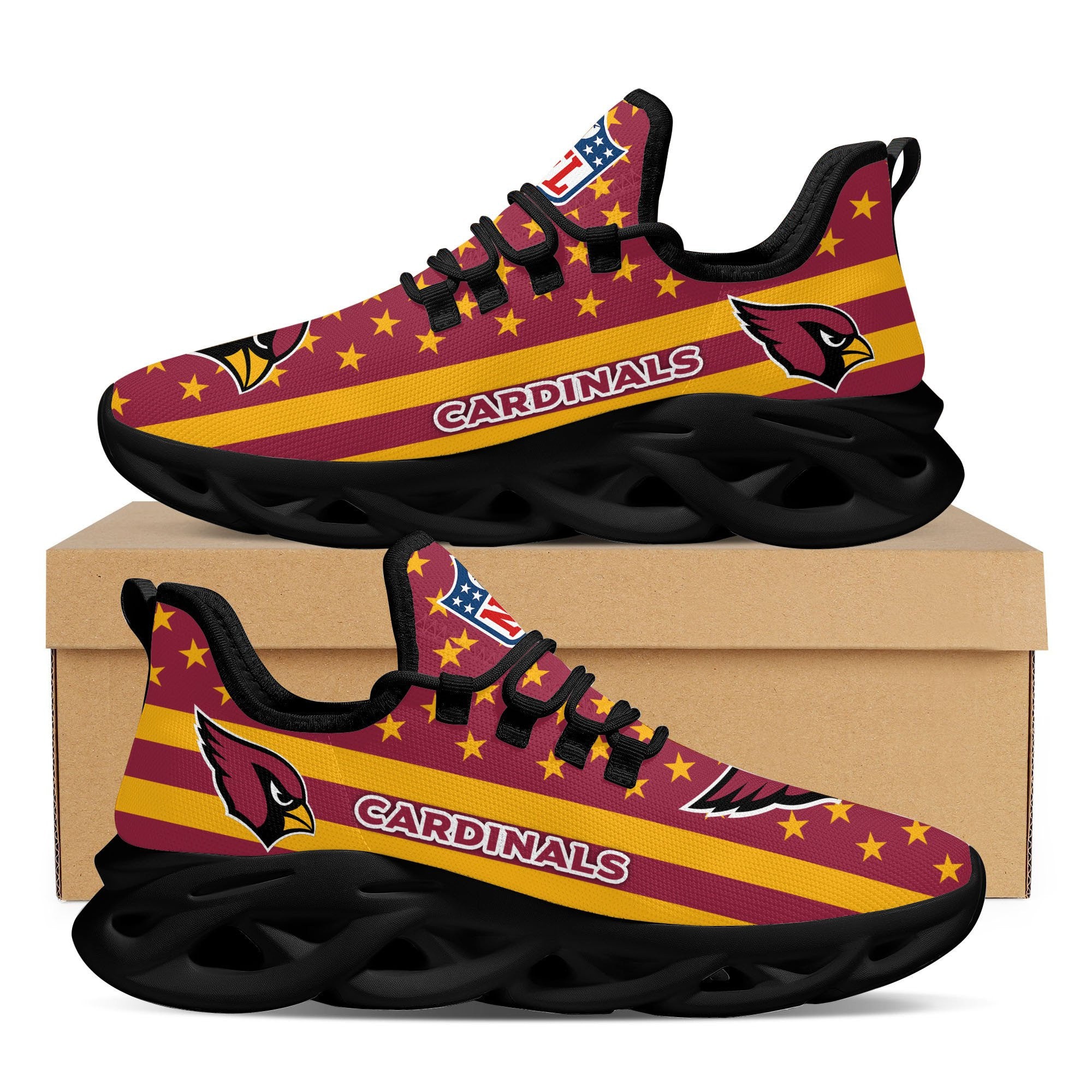 Ideafootwear Arizona Cardinals NFL Max Soul Shoes Sneakers For Men And Women