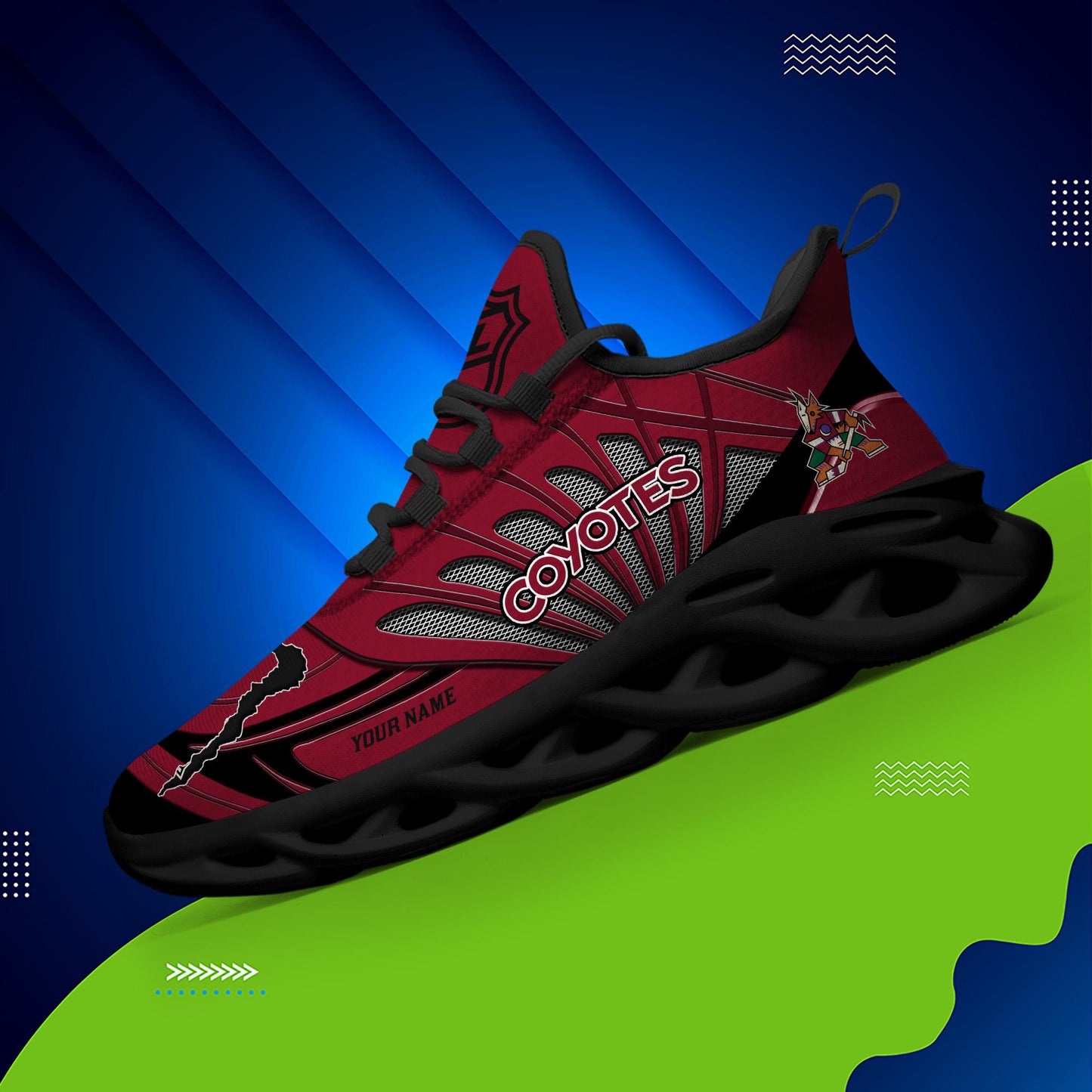 Ideafootwear Arizona Coyotes Max Soul Shoes Sneakers For Men And Women