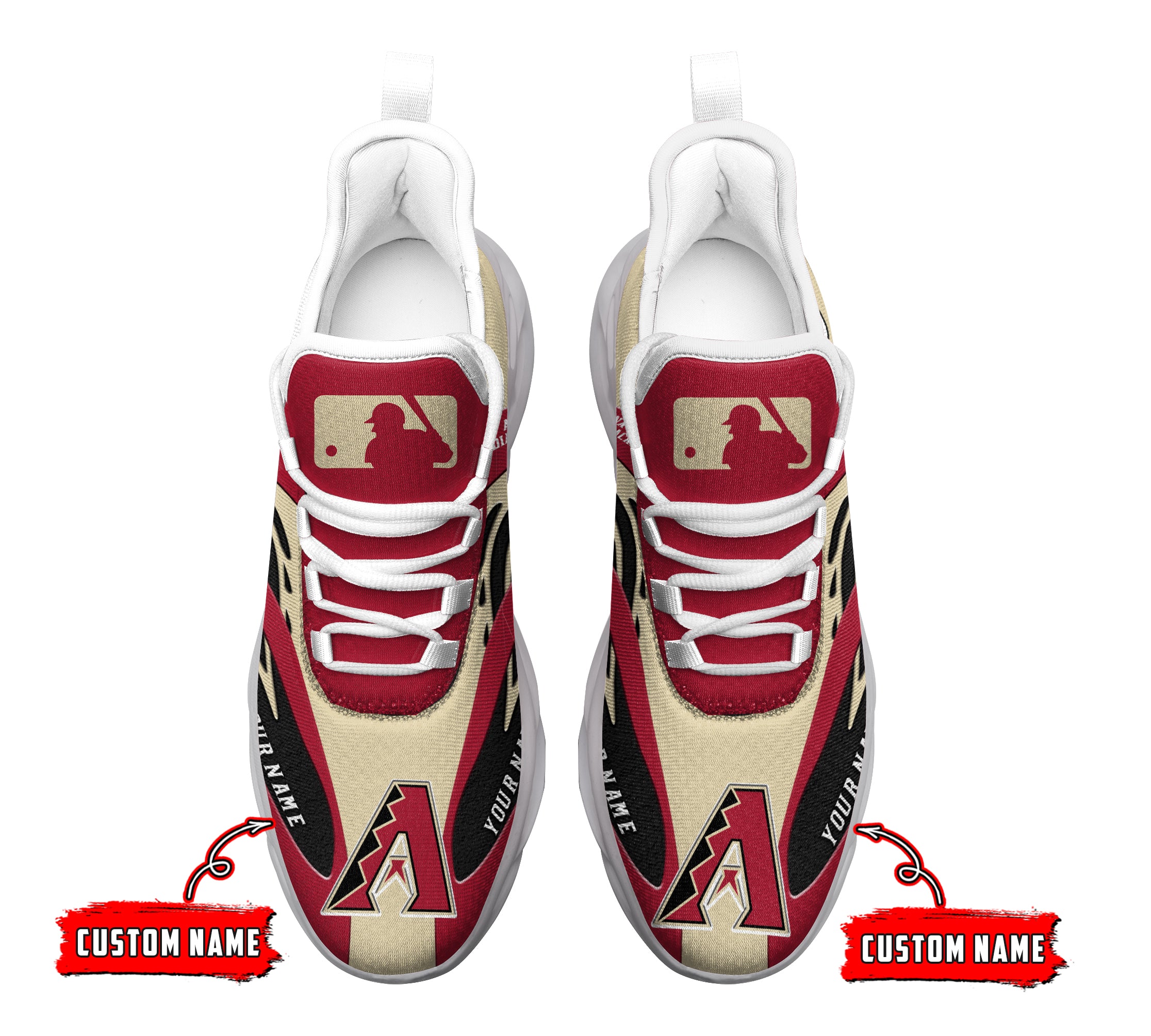 Ideafootwear Arizona Diamondbacks MLB Max Soul Shoes Sneakers For Men And Women