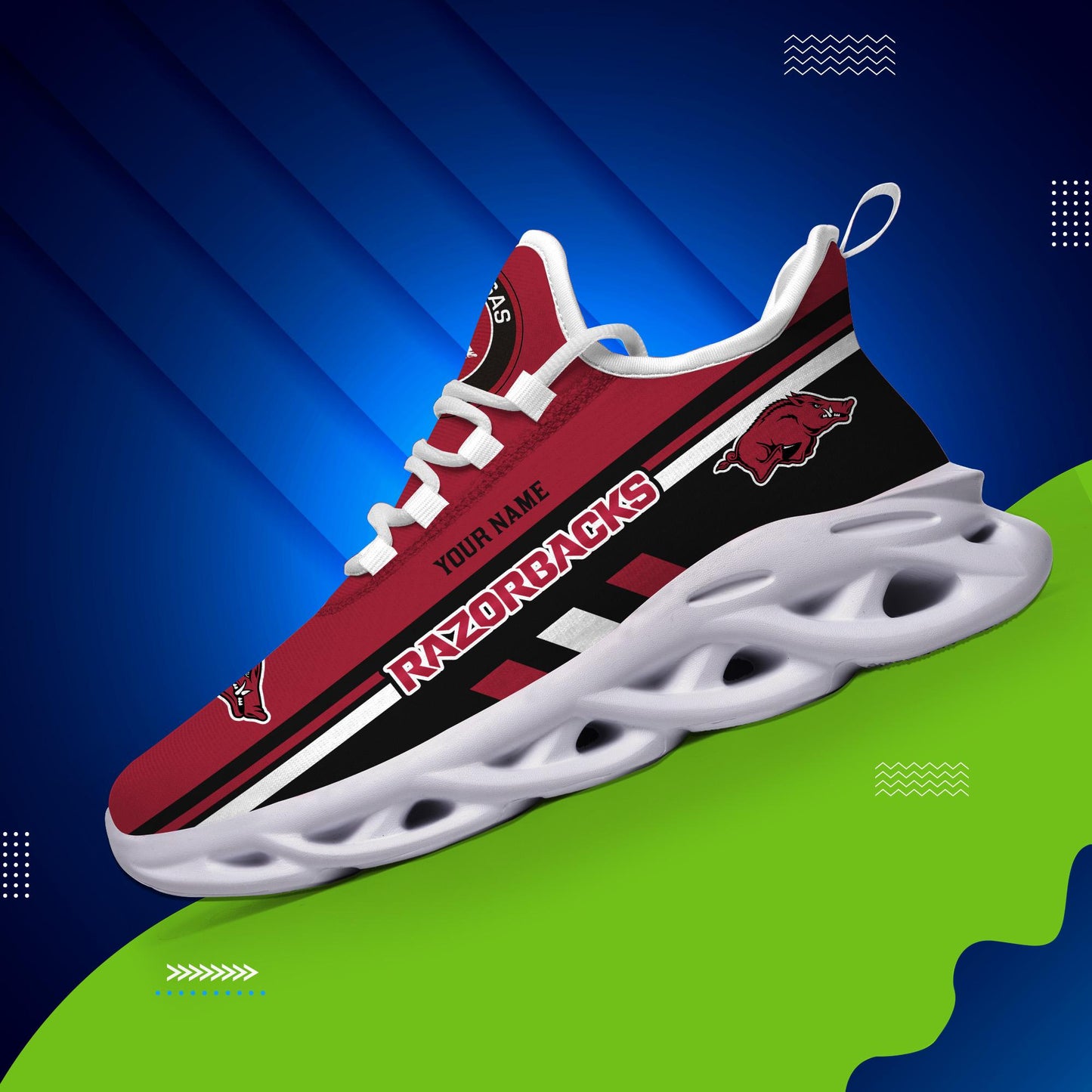 Ideafootwear Arkansas Razorbacks Max Soul Shoes Sneakers For Men And Women