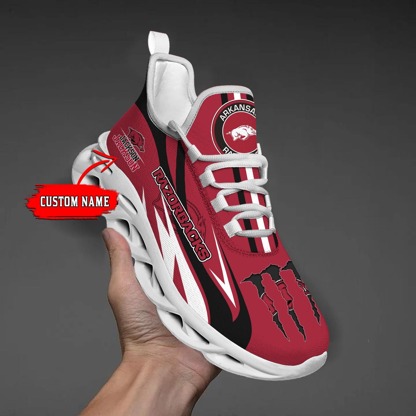 Ideafootwear Arkansas Razorbacks Max Soul Shoes Sneakers For Men And Women