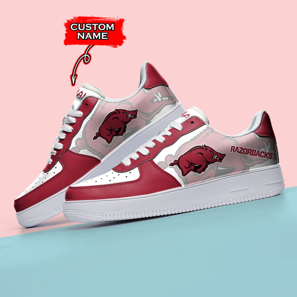 Ideafootwear Arkansas Razorbacks NCAA Air Low-Top Sneakers Shoes For Men And Women