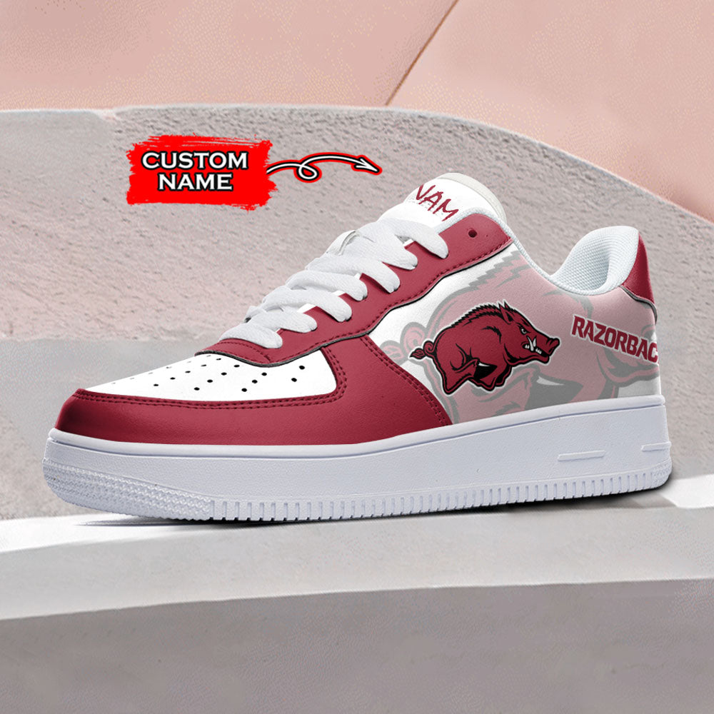 Ideafootwear Arkansas Razorbacks NCAA Air Low-Top Sneakers Shoes For Men And Women