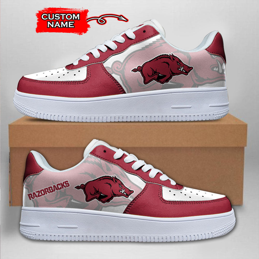 Ideafootwear Arkansas Razorbacks NCAA Air Low-Top Sneakers Shoes For Men And Women