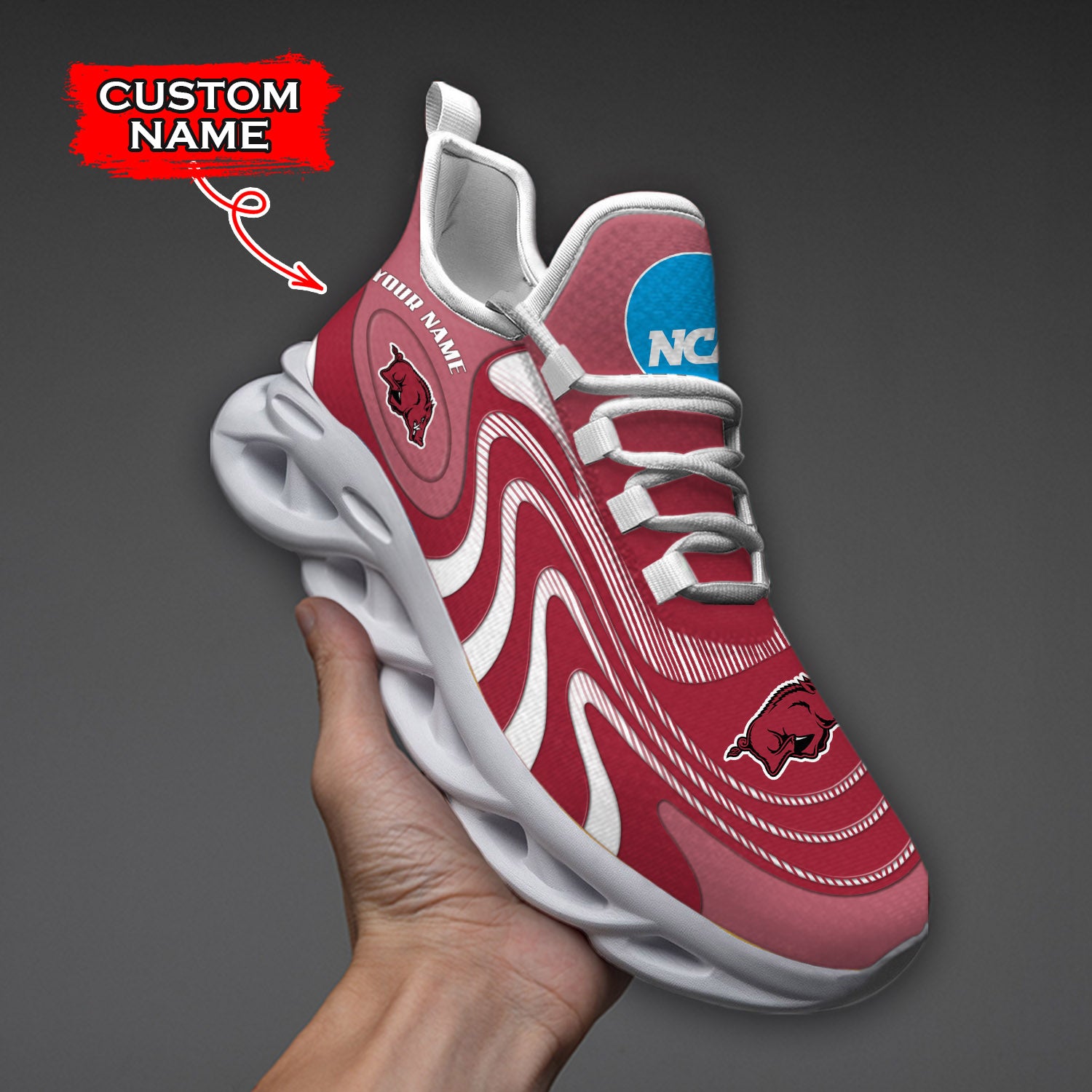 Ideafootwear Arkansas Razorbacks NCAA Max Soul Shoes Sneakers For Men And Women