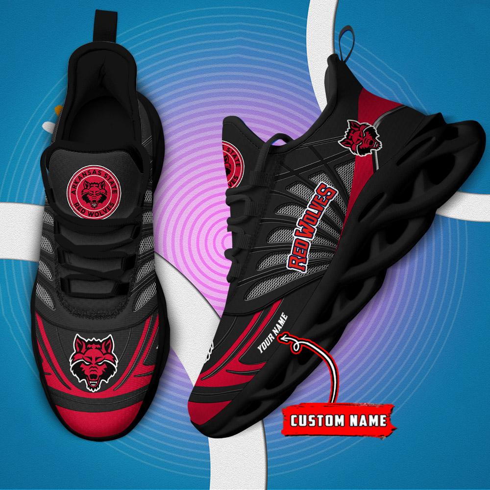 Ideafootwear Arkansas State Red Wolves  Max Soul Shoes Sneakers For Men And Women