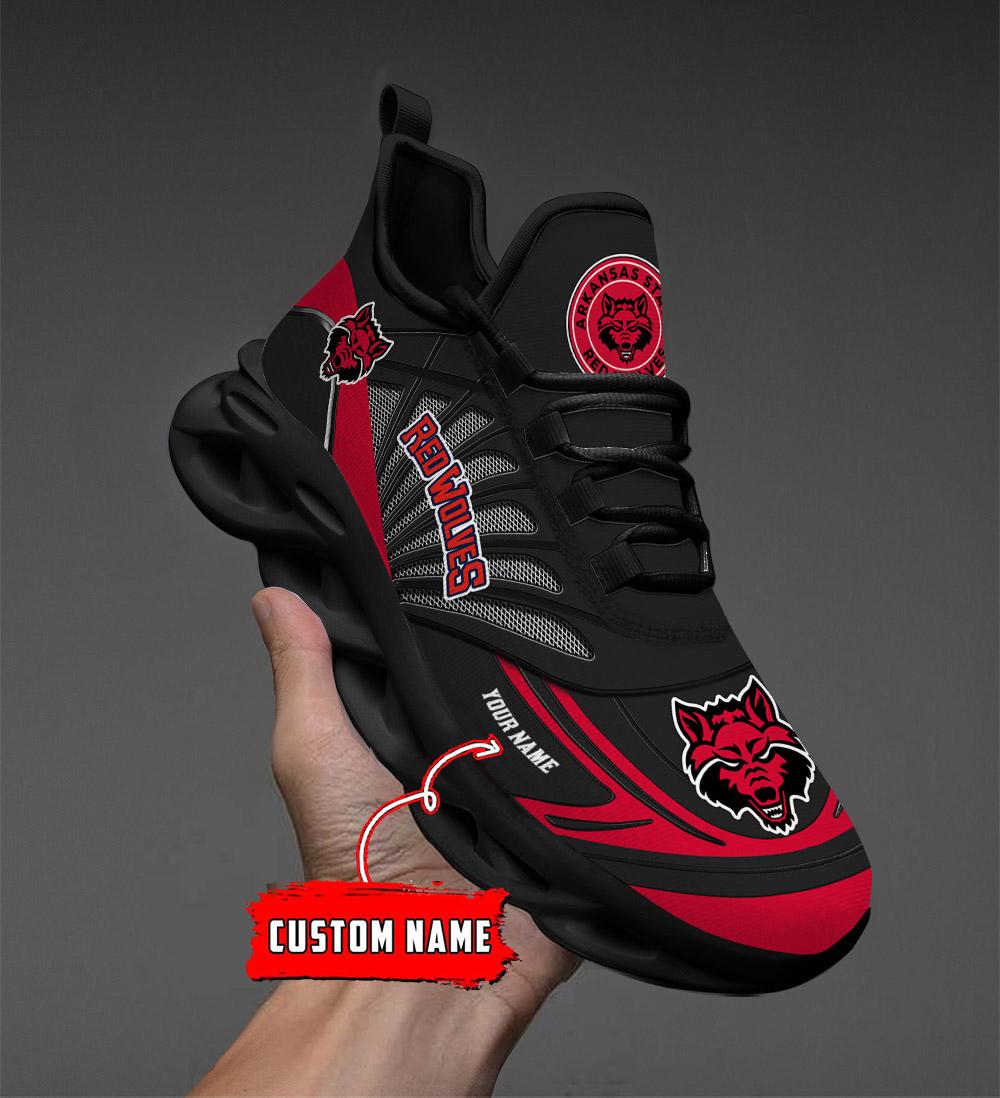 Ideafootwear Arkansas State Red Wolves  Max Soul Shoes Sneakers For Men And Women