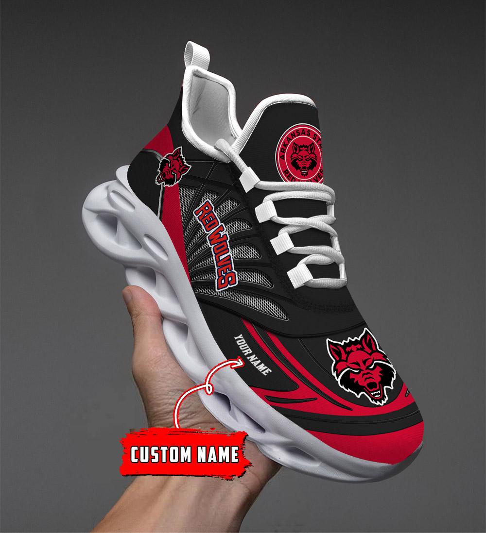 Ideafootwear Arkansas State Red Wolves  Max Soul Shoes Sneakers For Men And Women