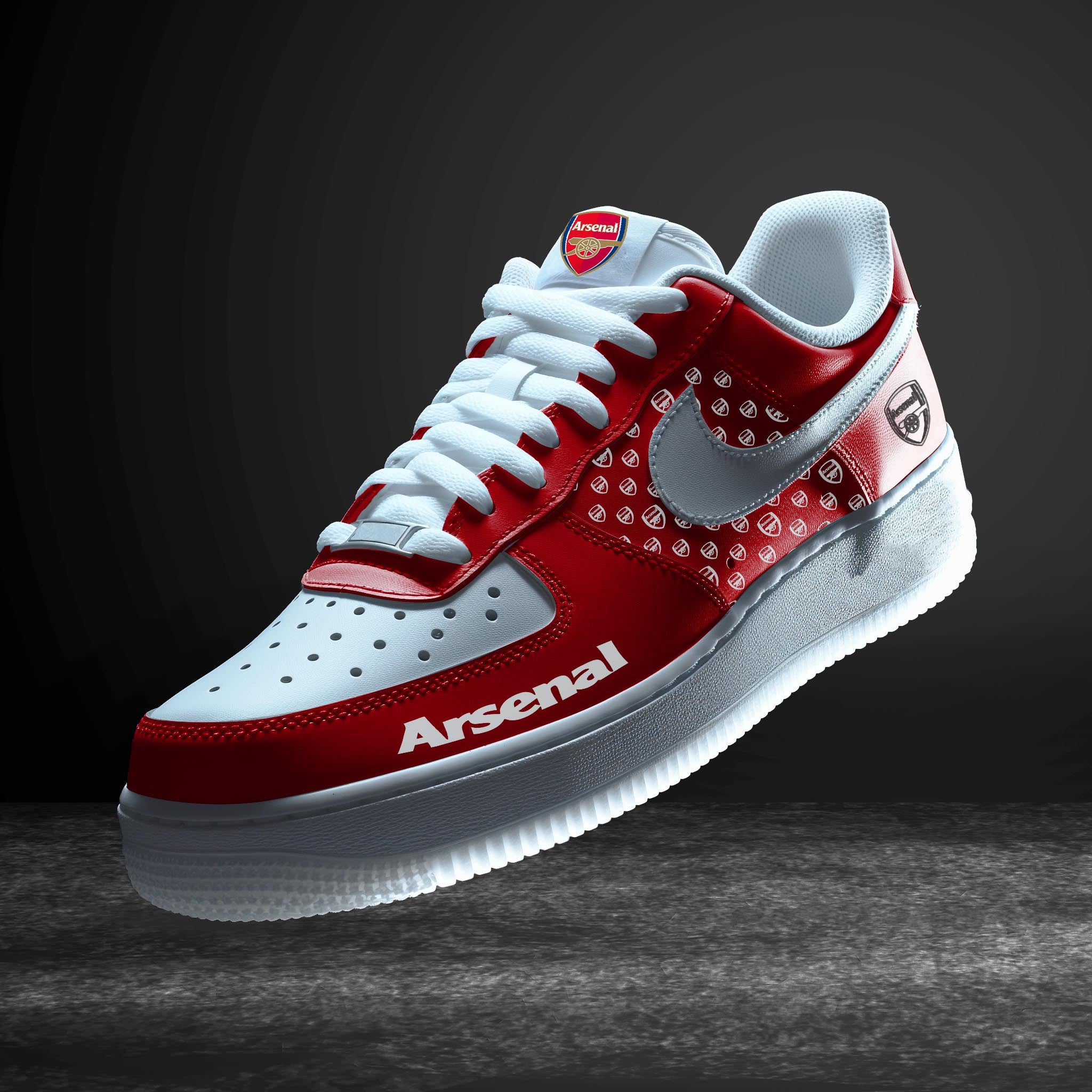 Ideafootwear Arsenal EPL Air Low-Top Sneakers Shoes For Men And Women