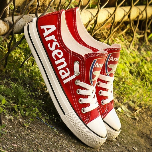 Ideafootwear Arsenal FC Low Top Canvas Sneakers Shoes For Men And Women