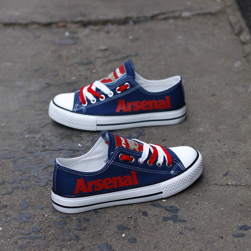 Ideafootwear Arsenal FC Low Top Canvas Sneakers Shoes For Men And Women