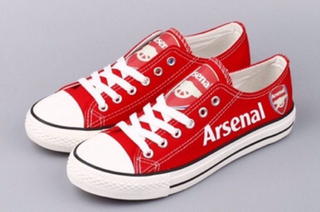 Ideafootwear Arsenal FC Low Top Canvas Sneakers Shoes For Men And Women