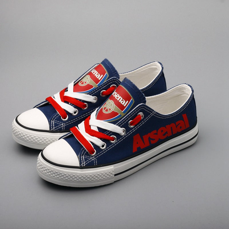 Ideafootwear Arsenal FC Low Top Canvas Sneakers Shoes For Men And Women