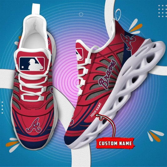 Ideafootwear Atlanta Braves Max Soul Shoes Sneakers For Men And Women