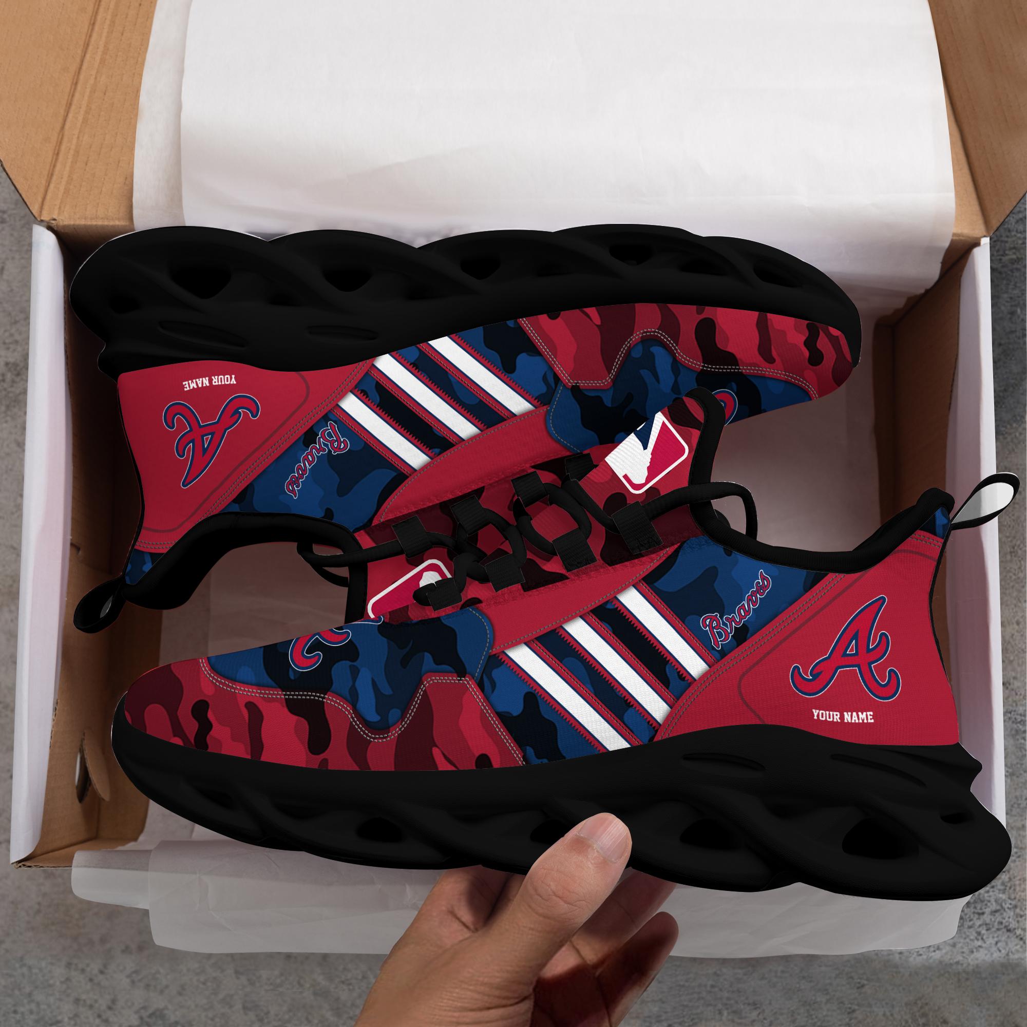 Ideafootwear Atlanta Braves Max Soul Shoes Sneakers For Men And Women
