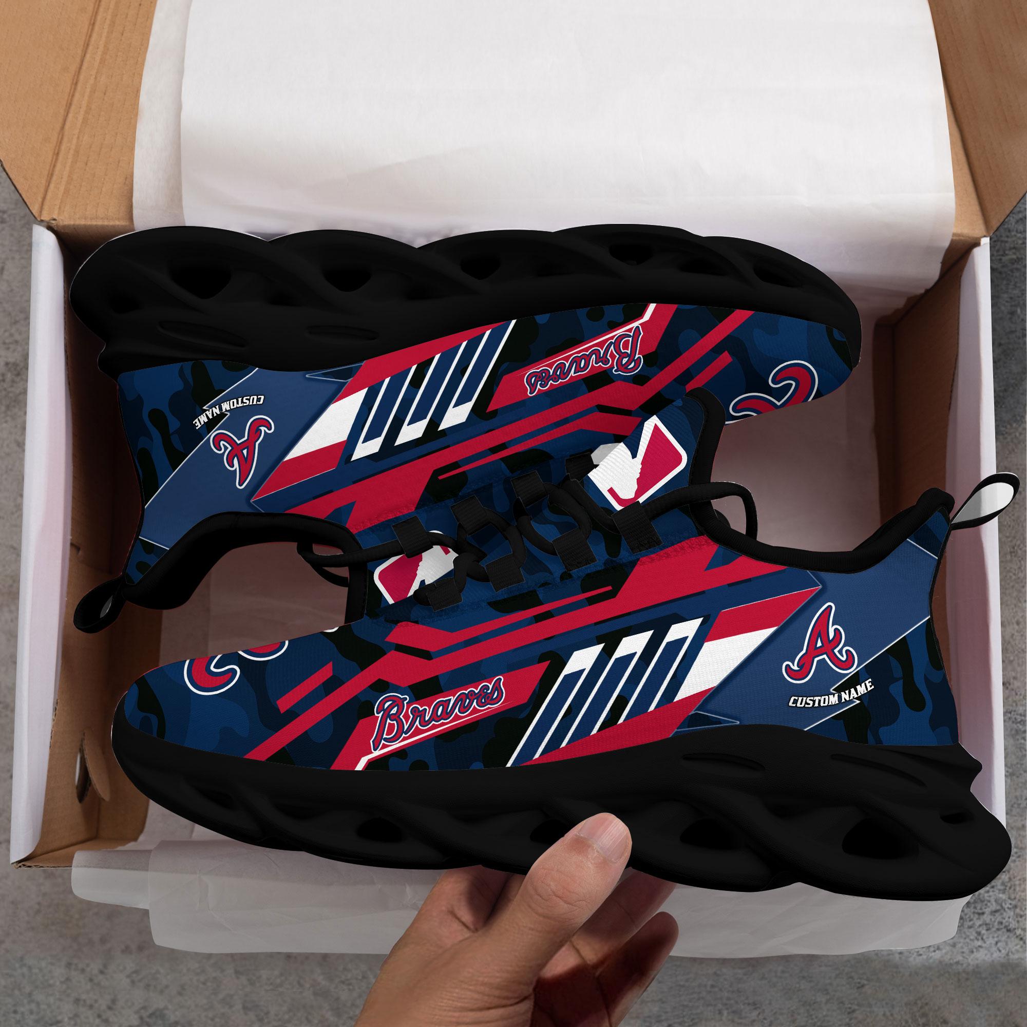 Ideafootwear Atlanta Braves Max Soul Shoes Sneakers For Men And Women