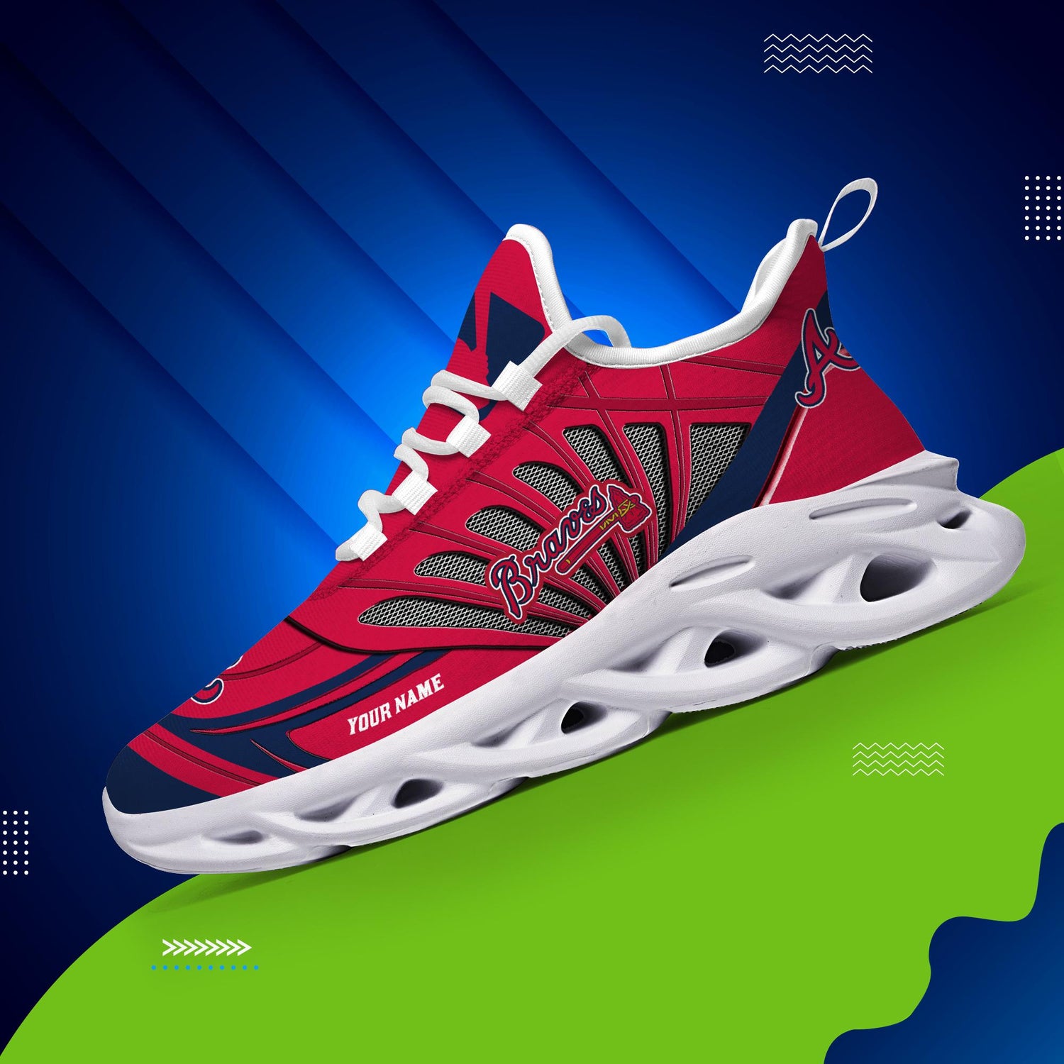 Ideafootwear Atlanta Braves Max Soul Shoes Sneakers For Men And Women
