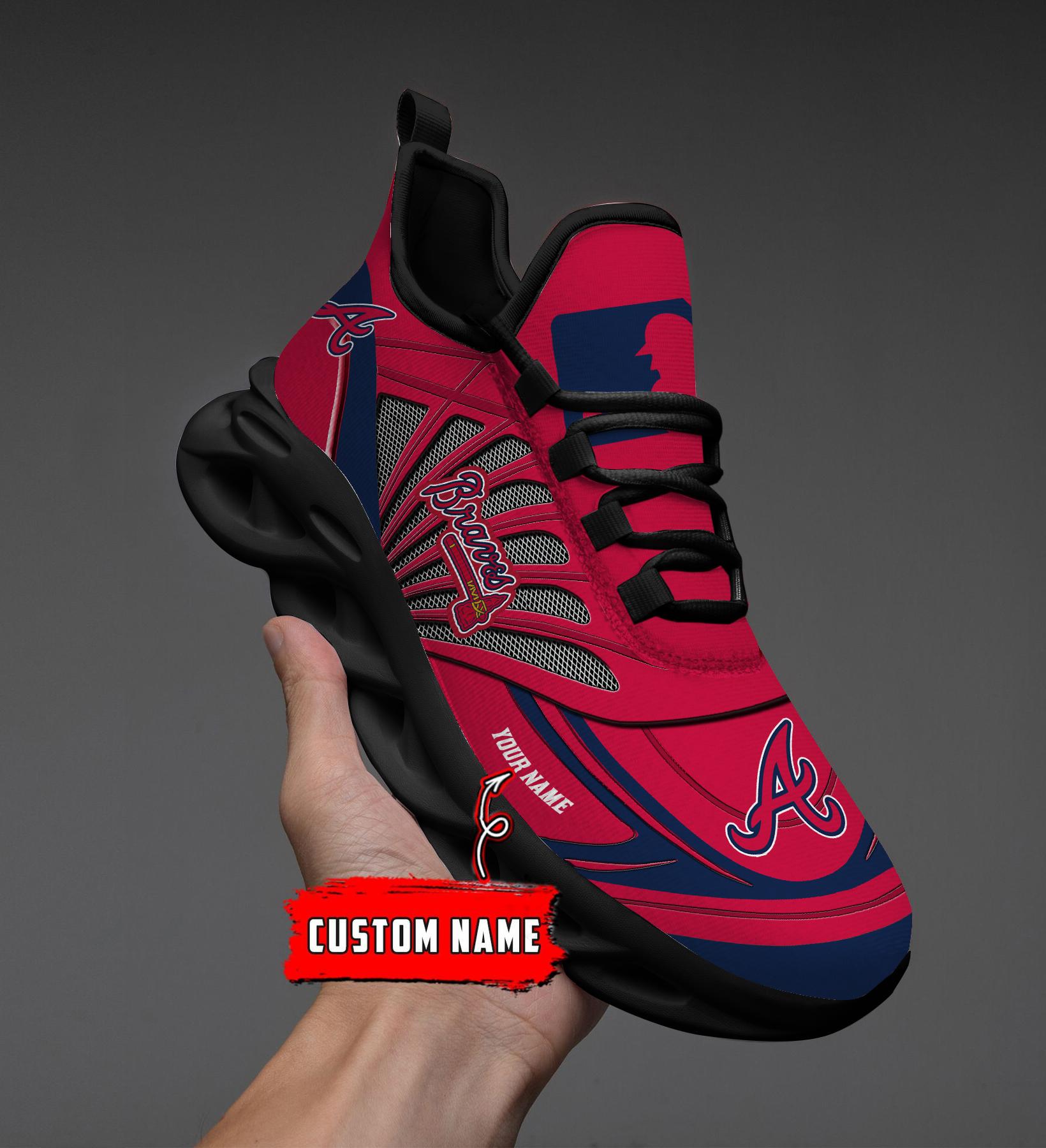 Ideafootwear Atlanta Braves Max Soul Shoes Sneakers For Men And Women