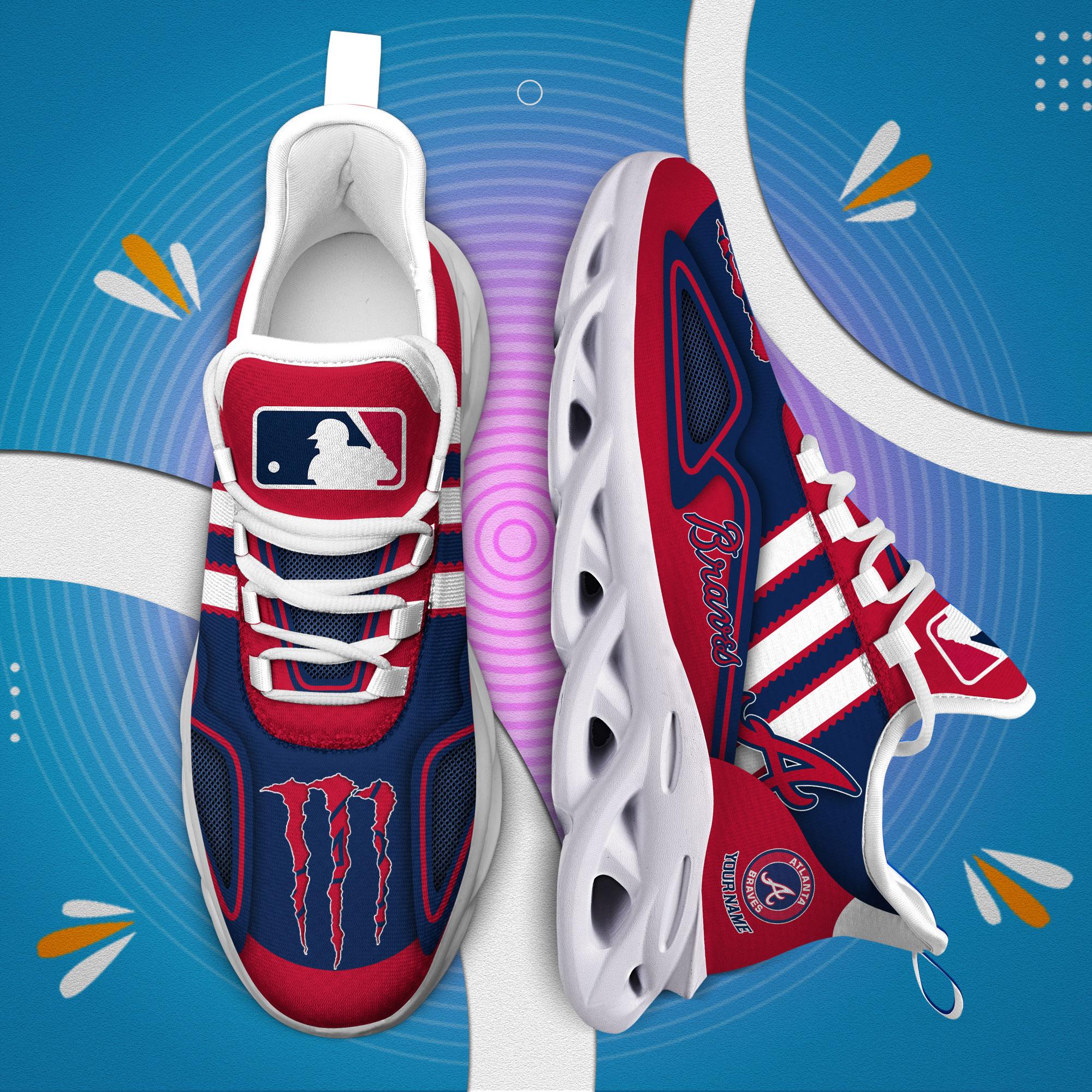 Ideafootwear Atlanta Braves Max Soul Shoes Sneakers For Men And Women