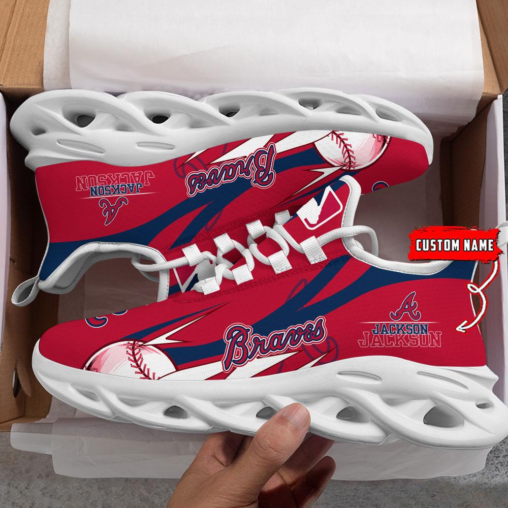 Ideafootwear Atlanta Braves Max Soul Shoes Sneakers For Men And Women