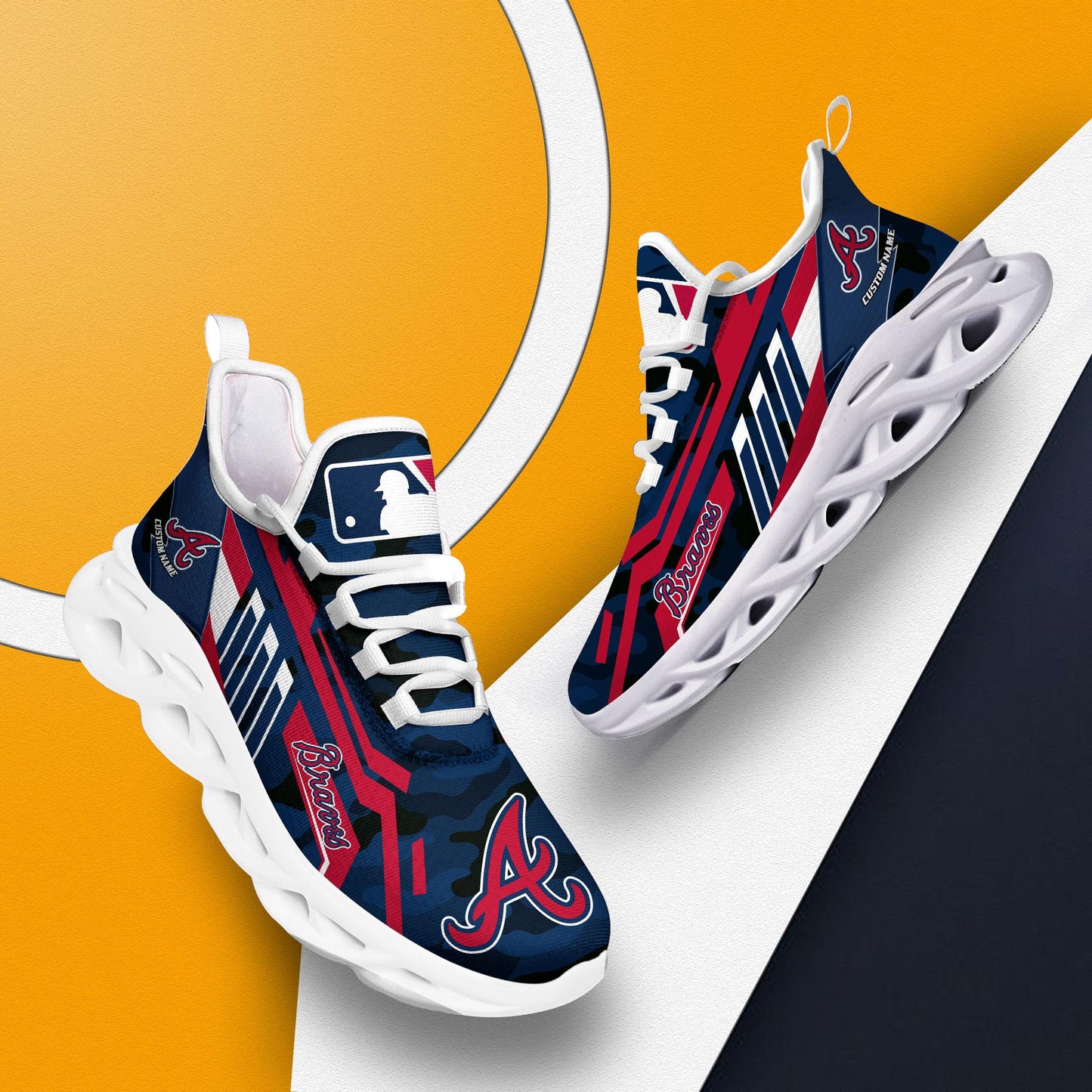 Ideafootwear Atlanta Braves Max Soul Shoes Sneakers For Men And Women